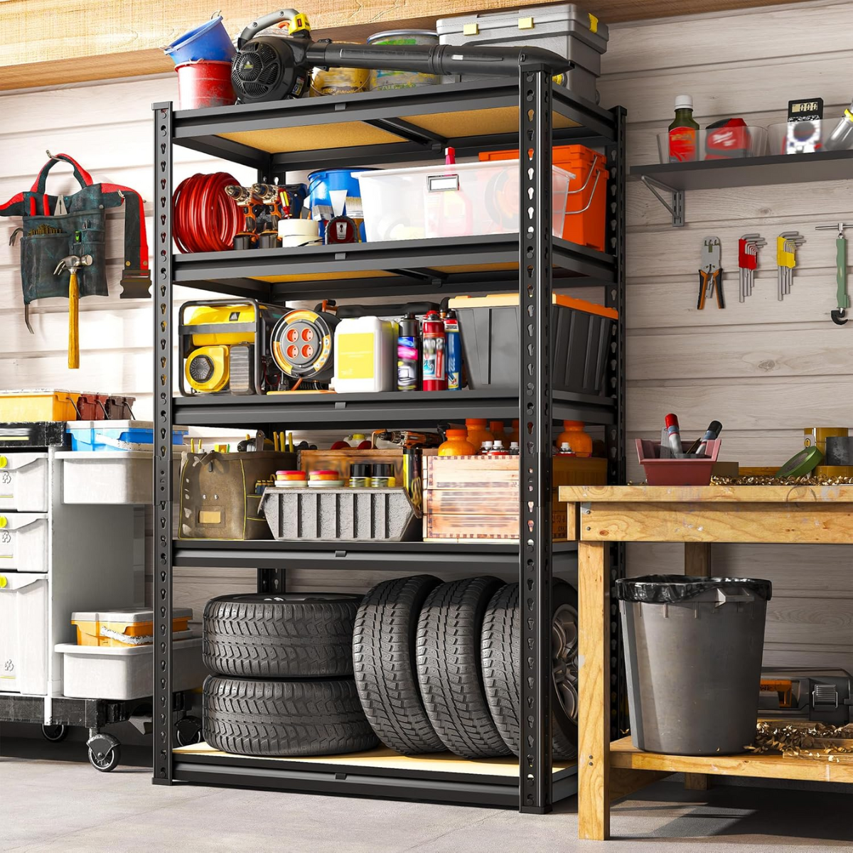 Estante Metálica Ajustável de 5 Níveis com Capacidade de 915 kg – FlexiRack™